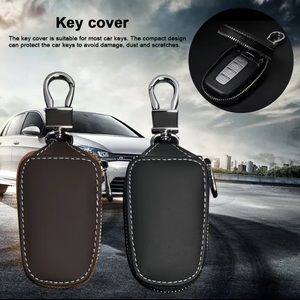 Car Keychain Protective Cover, High Quality Genuine Leather Universal Key Case